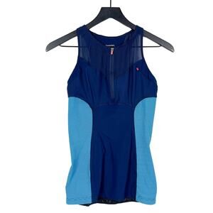Sweaty Betty Size S Mesh Tank Top Biking Gym Blue